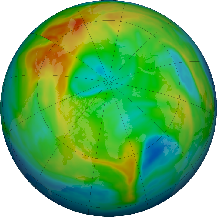Arctic ozone map for 27 December 2016